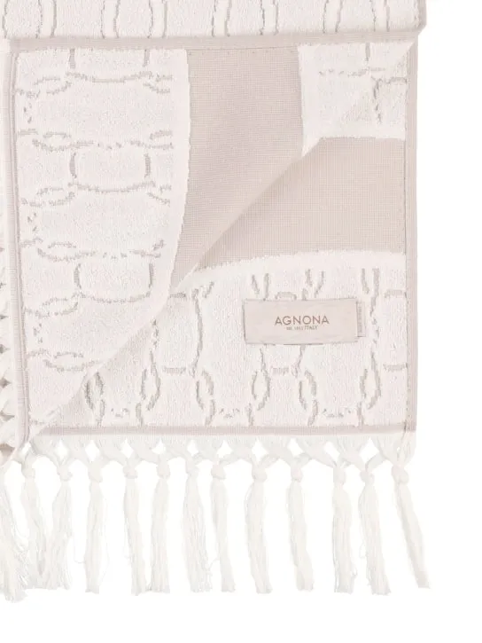 Agnona   Chain jacquard towel 