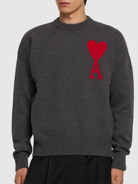 AMI Paris   Adc wool crewneck sweater 