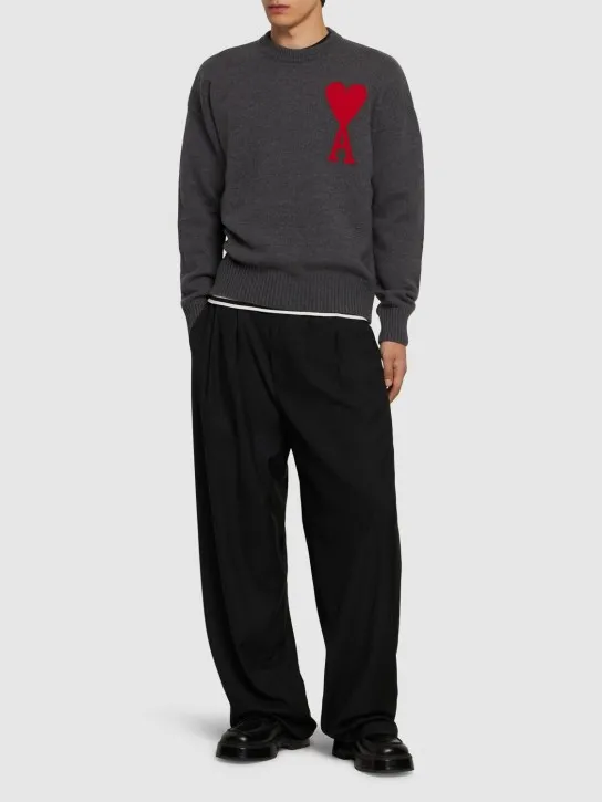 AMI Paris   Adc wool crewneck sweater 