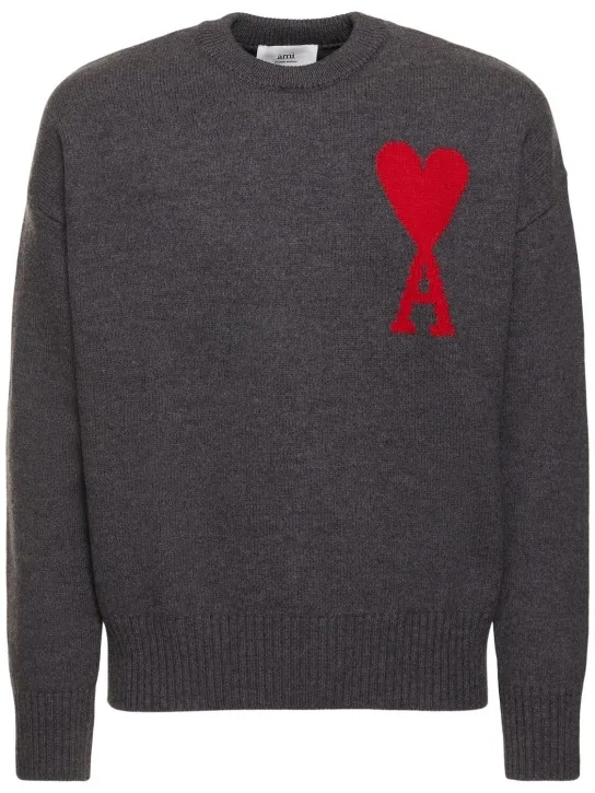 AMI Paris   Adc wool crewneck sweater 
