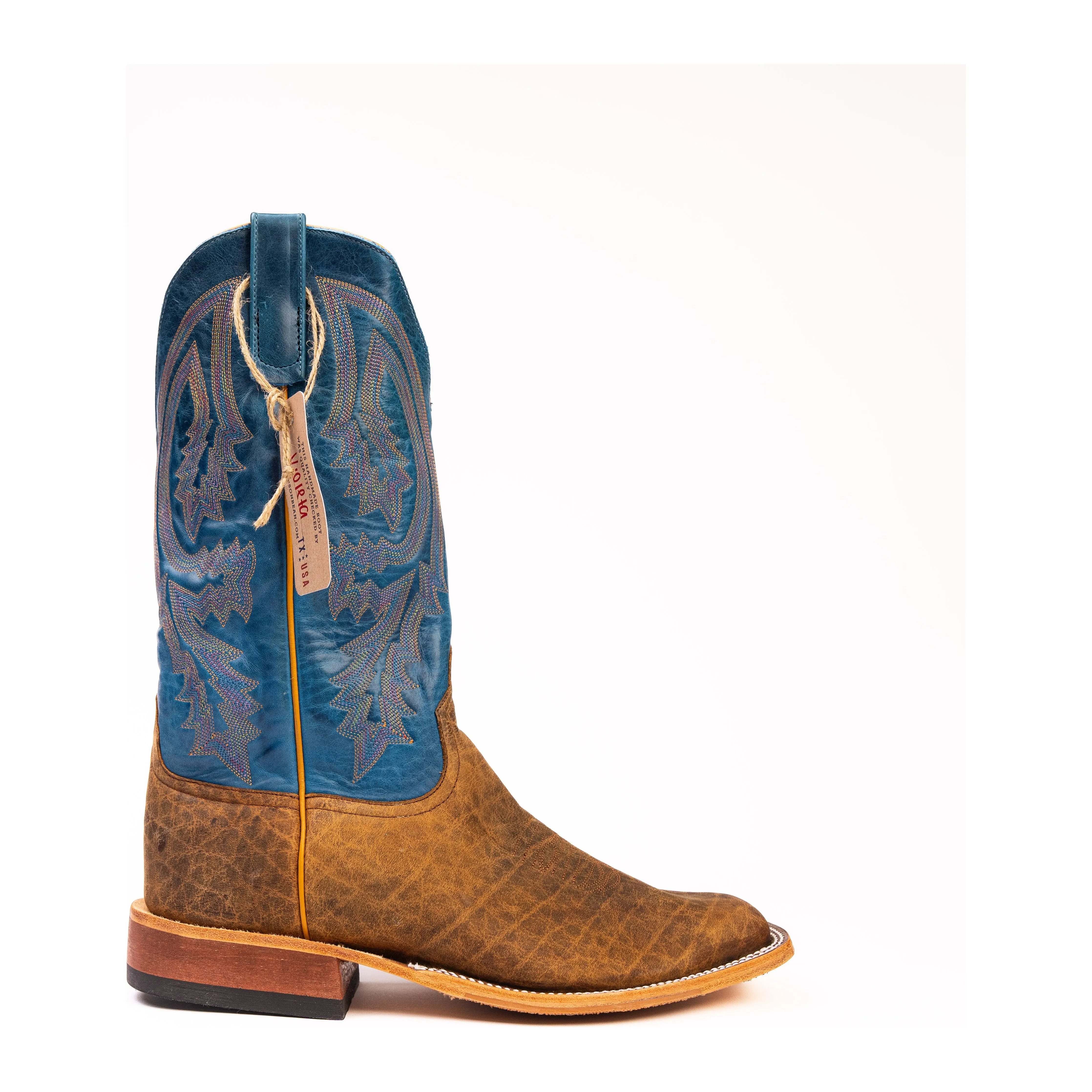 Anderson Bean Natural Brahma Bison with Sky Blue Top S5003