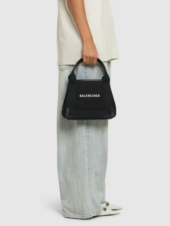 Balenciaga   XS Cabas Navy cotton bag 