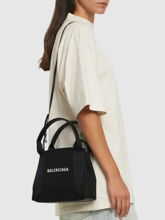 Balenciaga   XS Cabas Navy cotton bag 