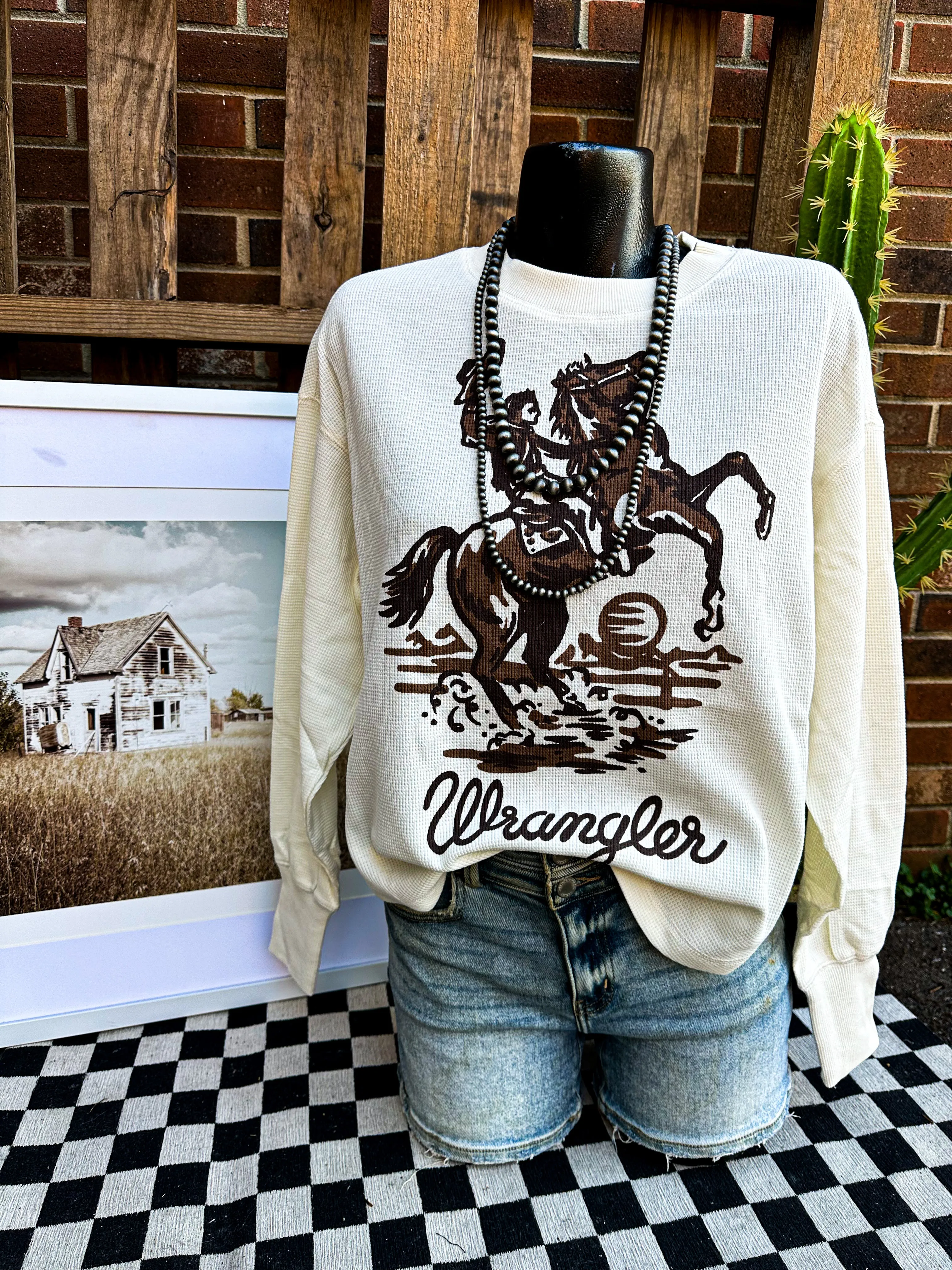 Buckin' Cowboy Wrangler Top