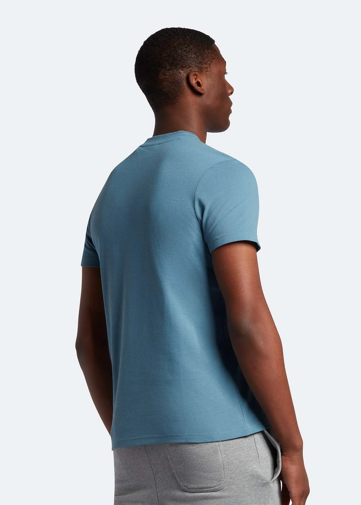 Crest tipped t-shirt - skipton blue