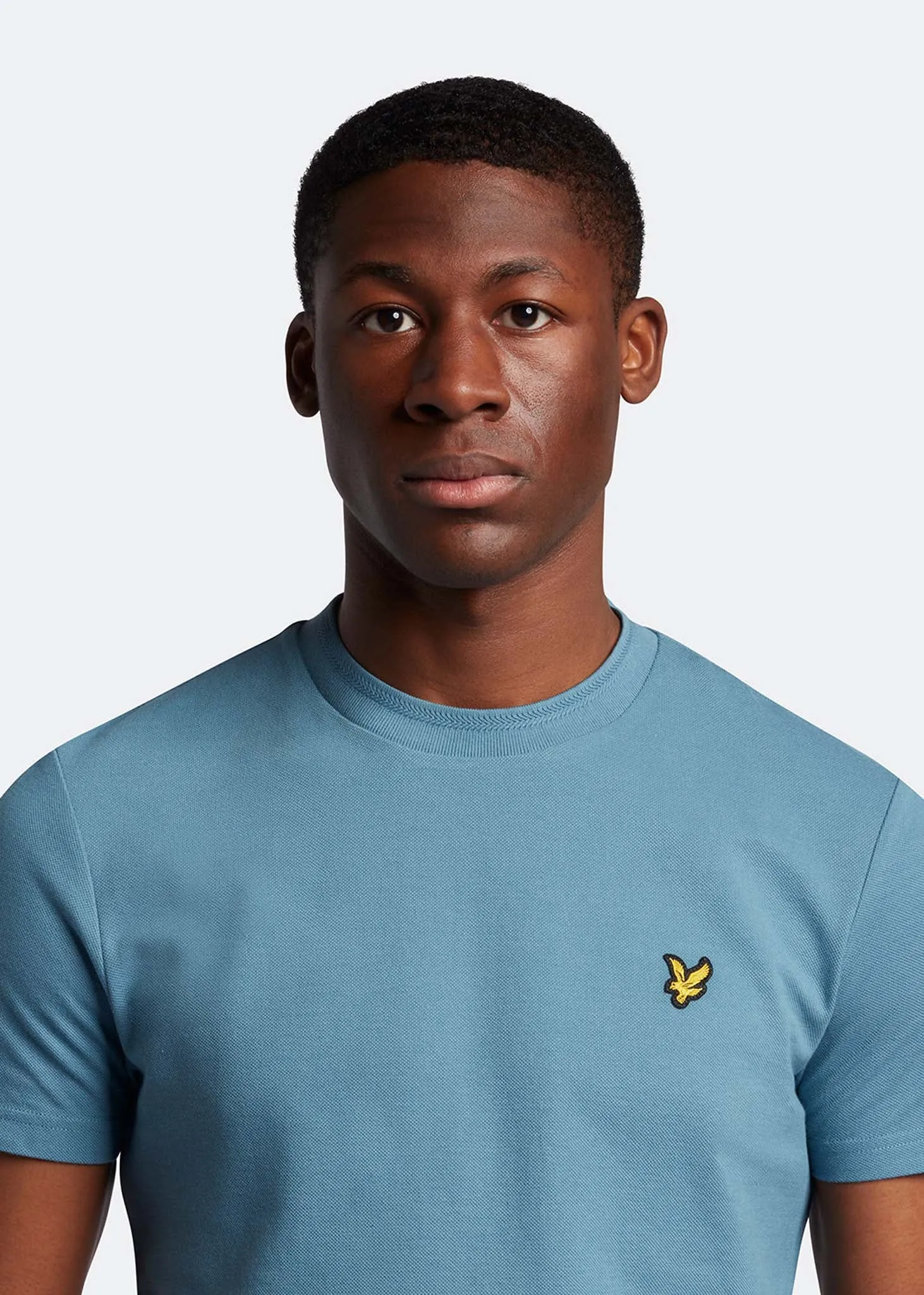 Crest tipped t-shirt - skipton blue