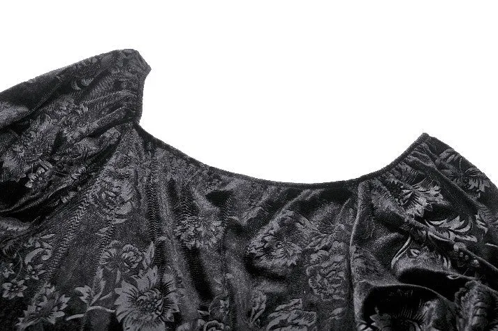 Gothic Embossed Velvet and Lace Long Outwear JW273