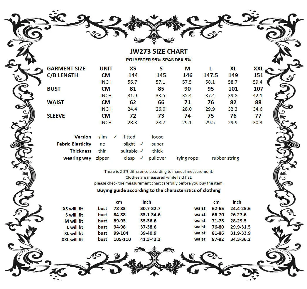 Gothic Embossed Velvet and Lace Long Outwear JW273