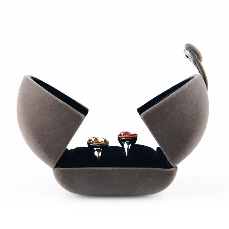 Gray Velvet Jewelry Gift Box H00901