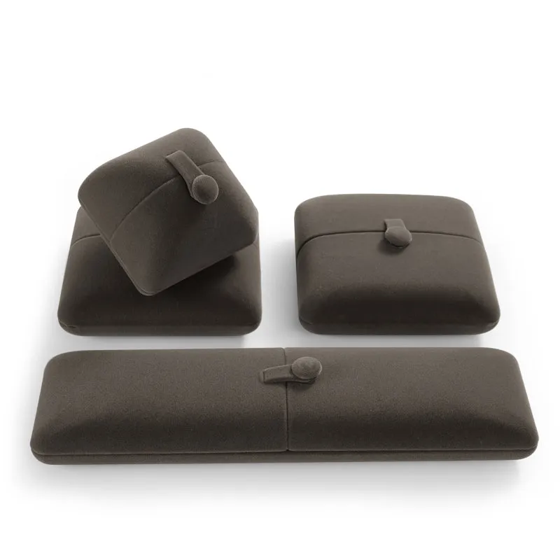 Gray Velvet Jewelry Gift Box H00901
