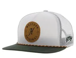 HOOEY "SPUR" HAT WHITE W/LEATHER