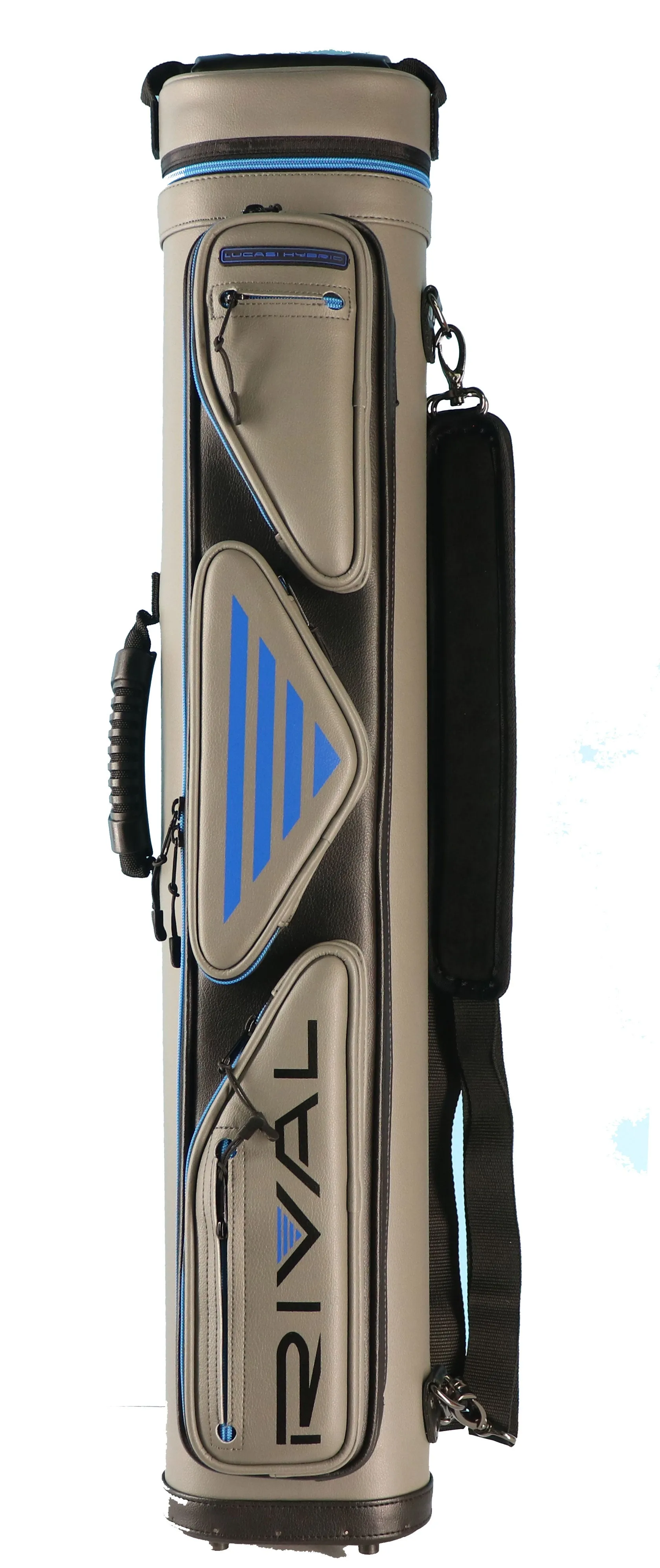 Lucasi Hybrid Rival Grey and Blue 4x8 Pool Cue Case - PXC2048