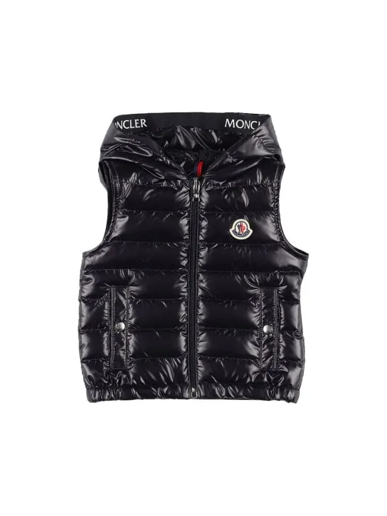 Moncler   Couronne shiny tech down vest 
