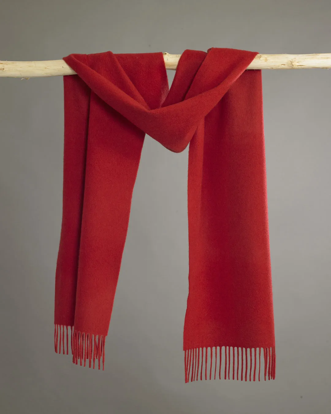 Red Wide Cashmere Scarf